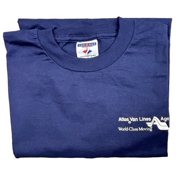 Atlas Van Lines World Class Moving Vtg T Shirt XL 90s Ballard Storage Transfer - Picture 3 of 7